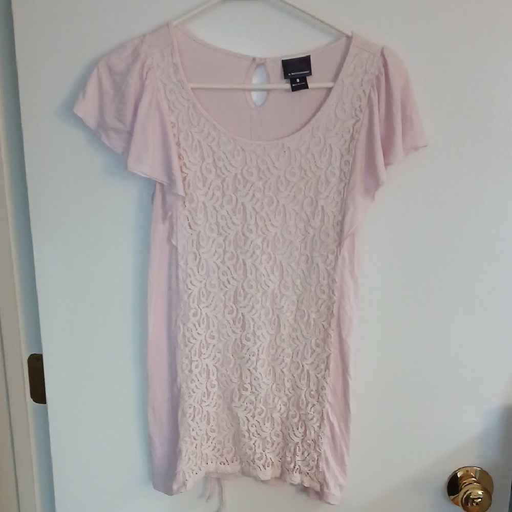 Motherhood Soft Pink Lace Blouse. Size S